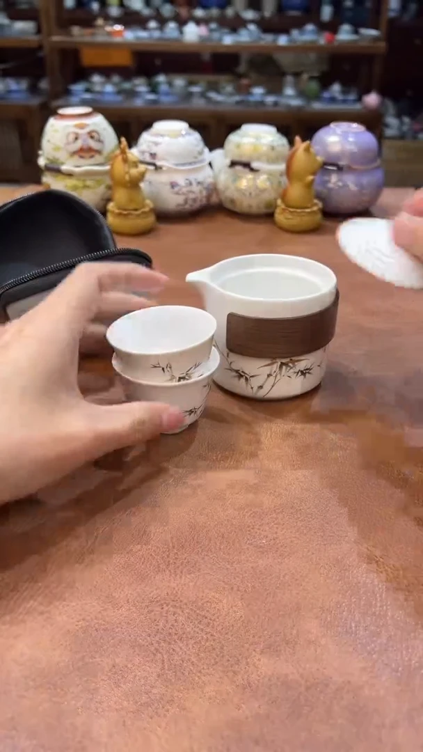 真的很便宜会开片的旅行茶具