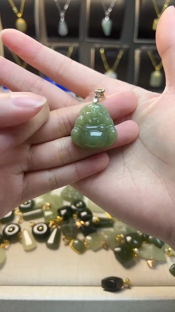 吊坠(不含链)银S925镶嵌和田玉吊坠(不含链) 银S925镶嵌 和田玉