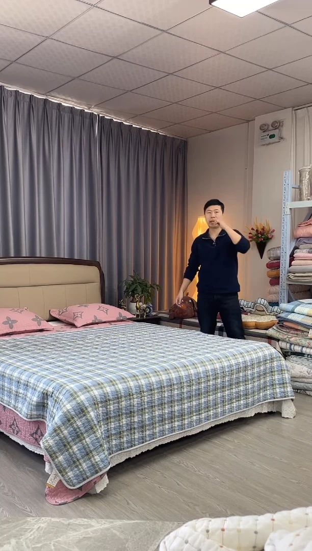 棉180cm*210cm 渐变蓝格