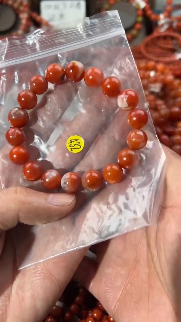 南红玛瑙手串未镶嵌11