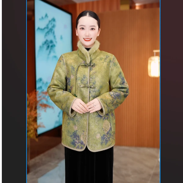 【国风古韵】高定款双面双穿皮毛一体大衣气质