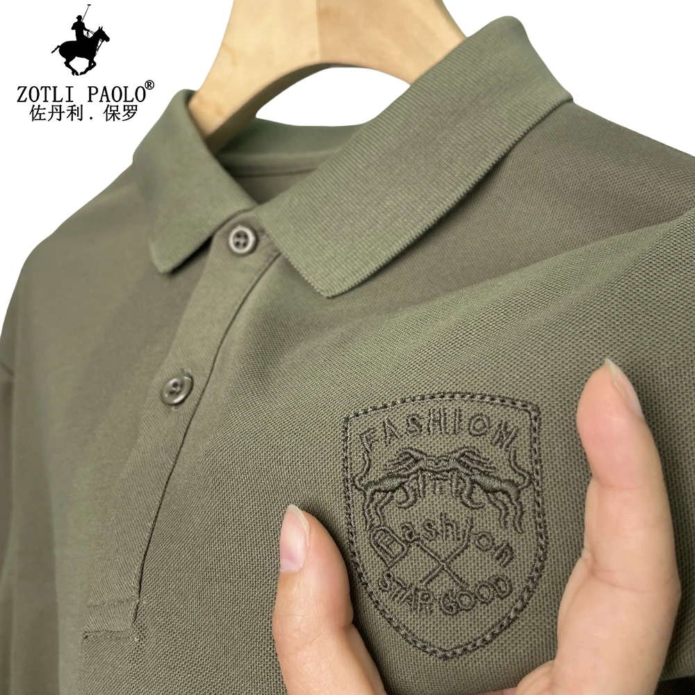 佐丹利保罗男士短袖t恤polo衫夏季翻领半袖纯色休闲体恤男装