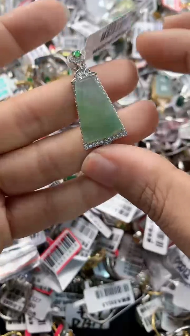 银S925镶嵌戒指翡翠888    7