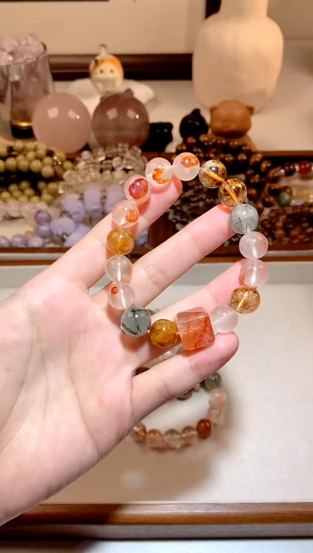 未镶嵌手串水晶水晶方块多宝手串 多样性发一