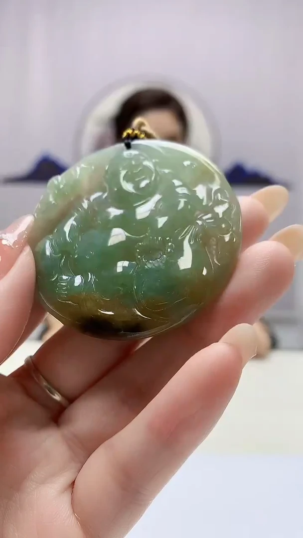 翡翠未镶嵌颈饰4829DD-JJ挂件2
