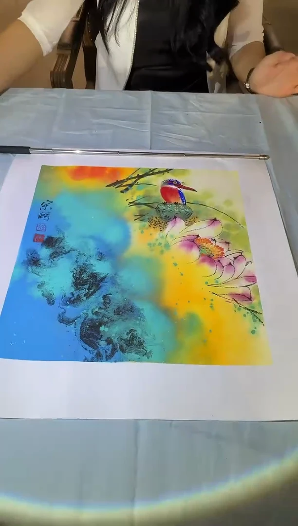 绘画A31/彩墨国花珍宝——————