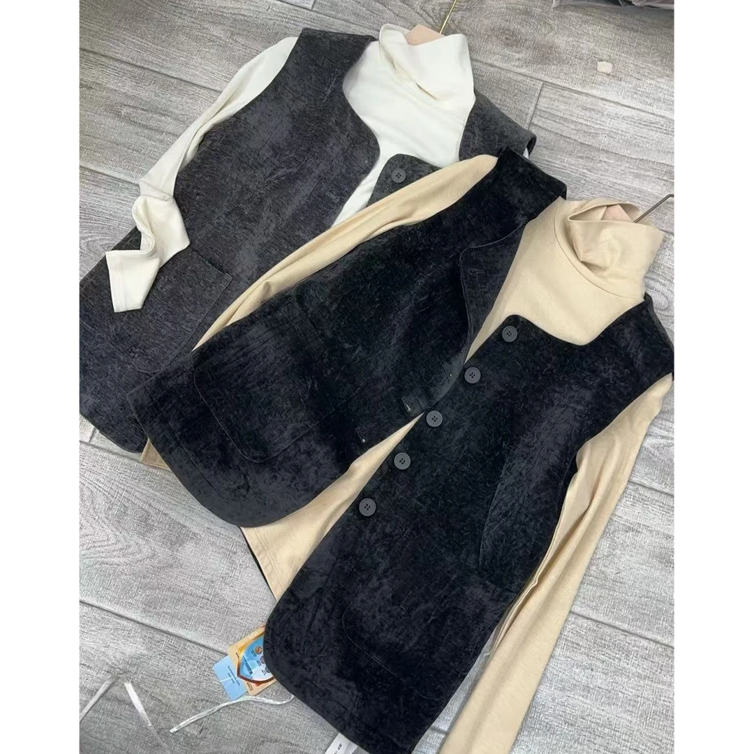 百搭新品复古马夹上衣