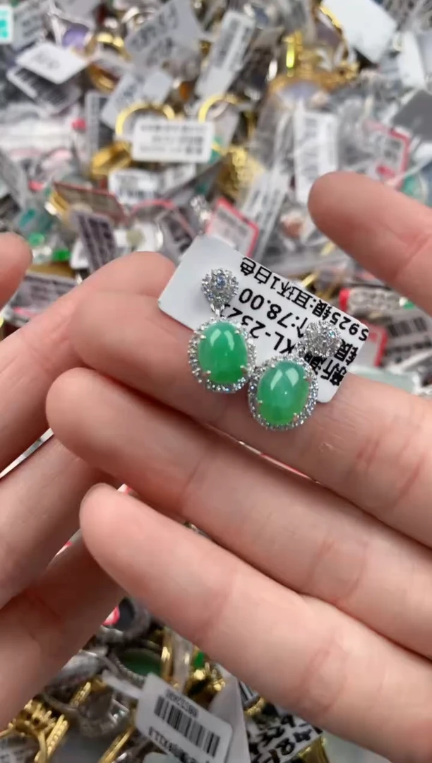 银S925镶嵌戒指翡翠999   4