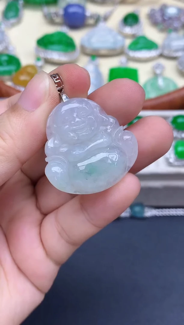 颈饰18K金镶嵌翡翠118-中国好珍宝