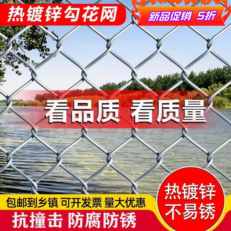 镀锌防锈铁丝网钢丝网围栏户外围护栏网家用养殖网圈地圈鹅勾花网