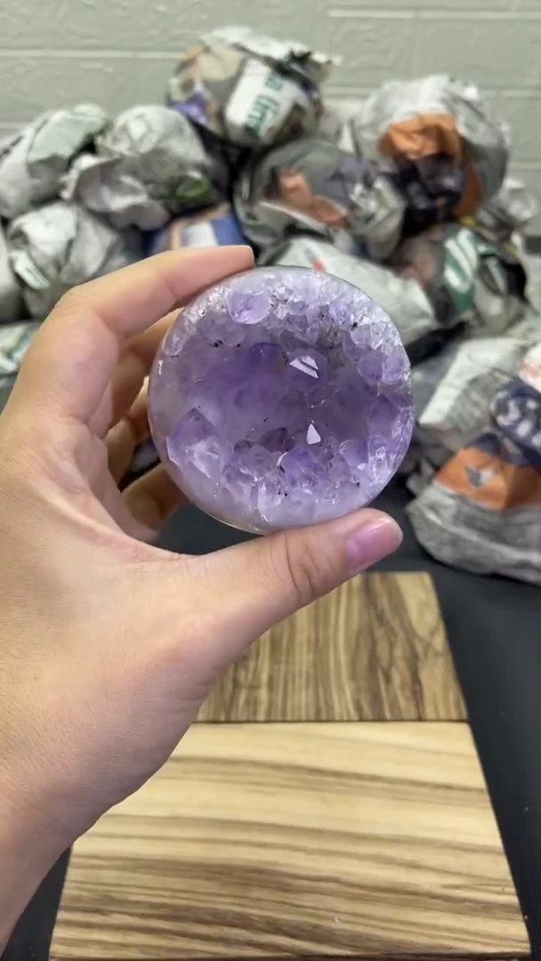 未镶嵌大型摆件（非配饰）紫晶192号开口笑