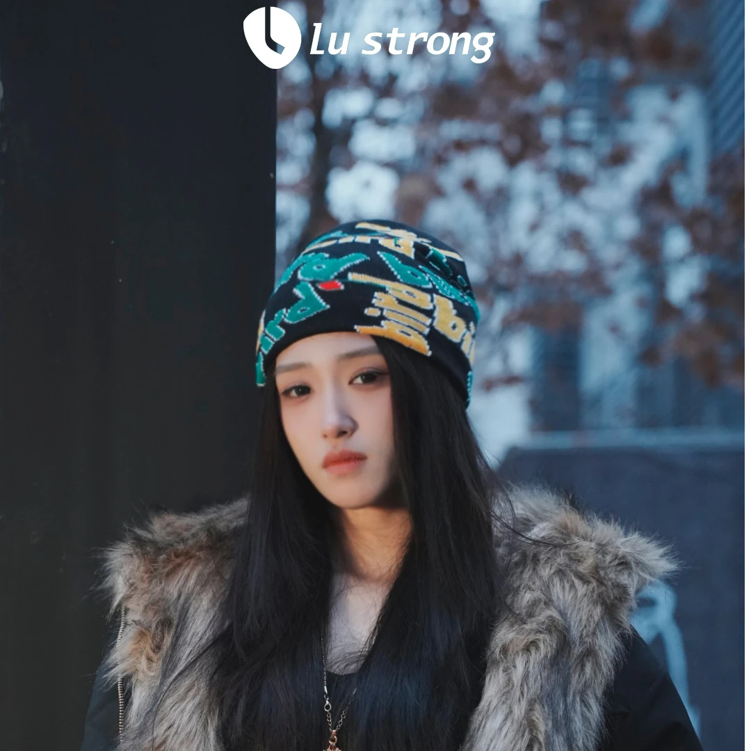 高尔夫及户外bird提花针织帽 防风保暖2025新款时尚运动高弹冷帽