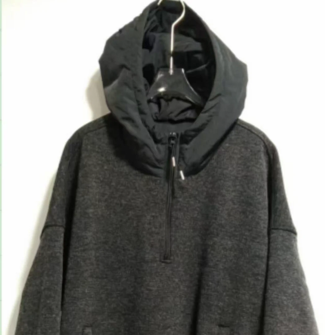 高端定制半拉链卫衣连帽针织时尚休闲带帽