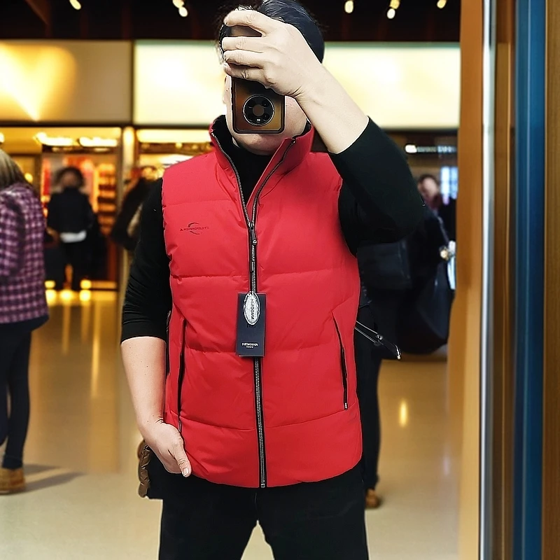 1066男士高品质高端专柜定制男士秋冬90白鸭绒羽绒马甲