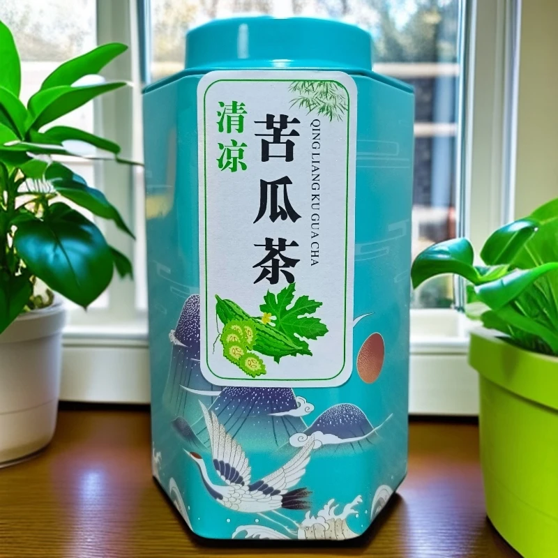 苦瓜茶 铁罐装 100g一罐 六方罐
