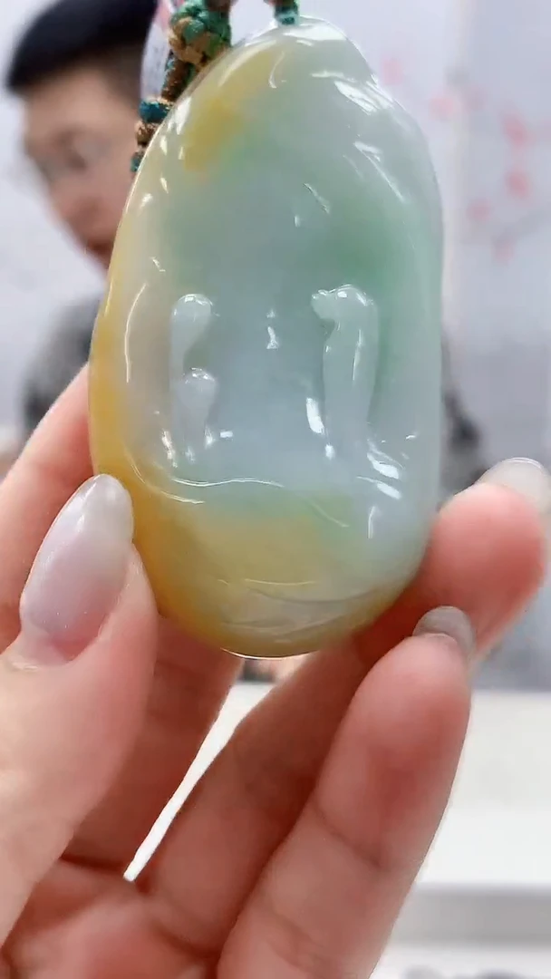 定制翡翠未镶嵌5158lr-毛货挂件68