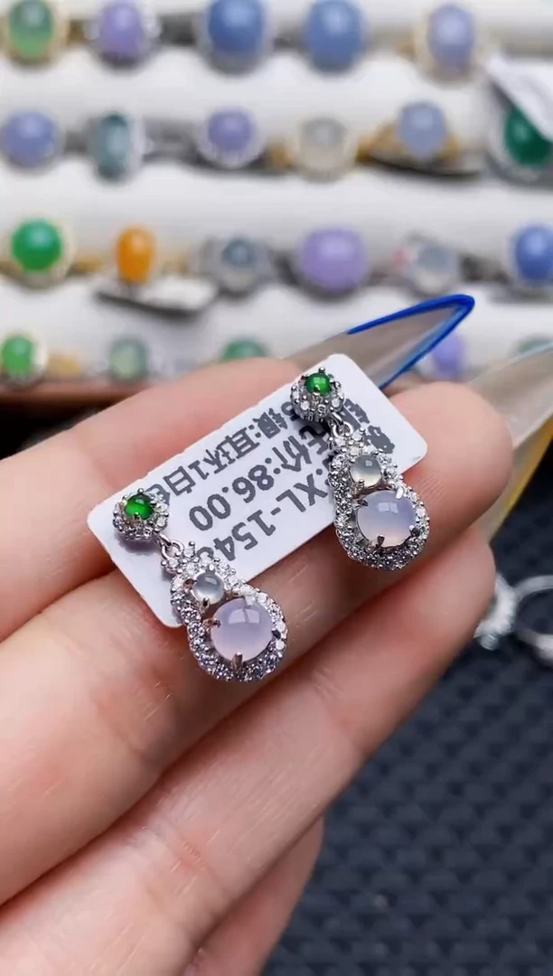 银S925镶嵌戒指翡翠6173