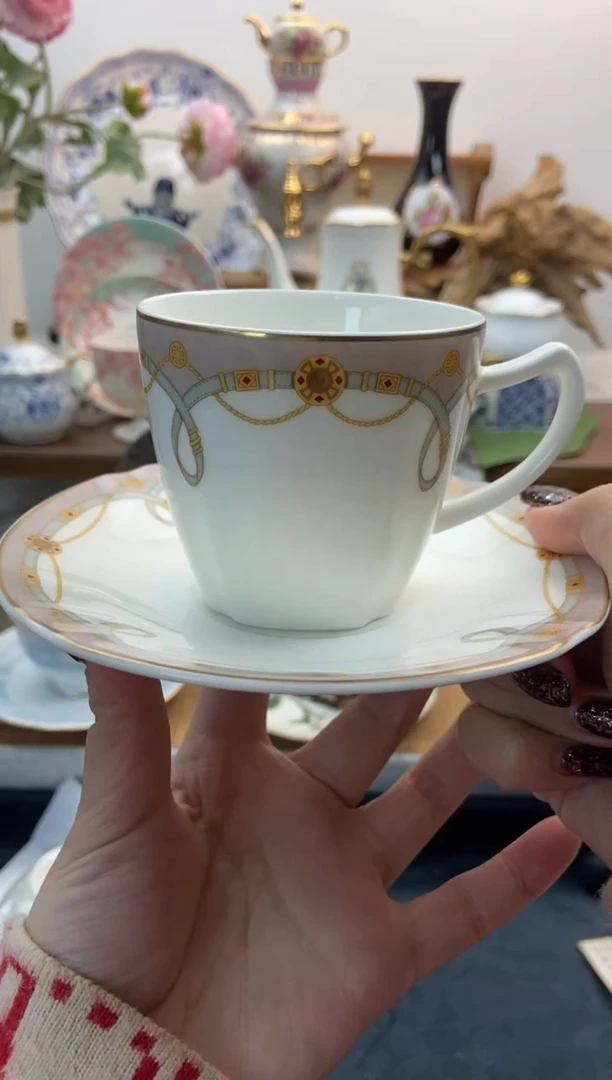 瓷片全新鸣海咖啡杯谨慎参拍，防伪帖撕毁无售后