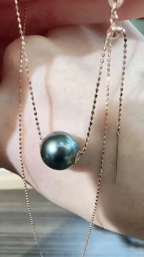 18K金镶嵌海水珍珠套链18K金海水珍珠套链