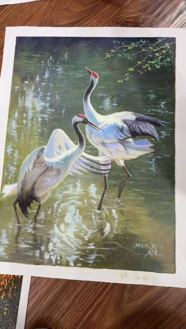 油画【新品特价】朝鲜画家原创手绘油画作品
