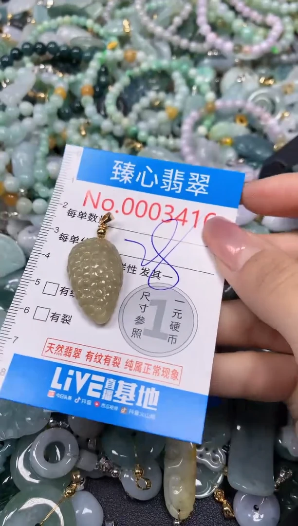 【闪购商品】翡翠颈饰未镶嵌含绳0003416