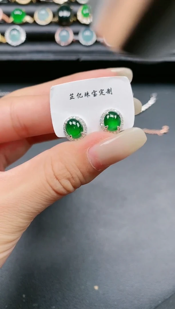 翡翠戒指银S925镶嵌1111111