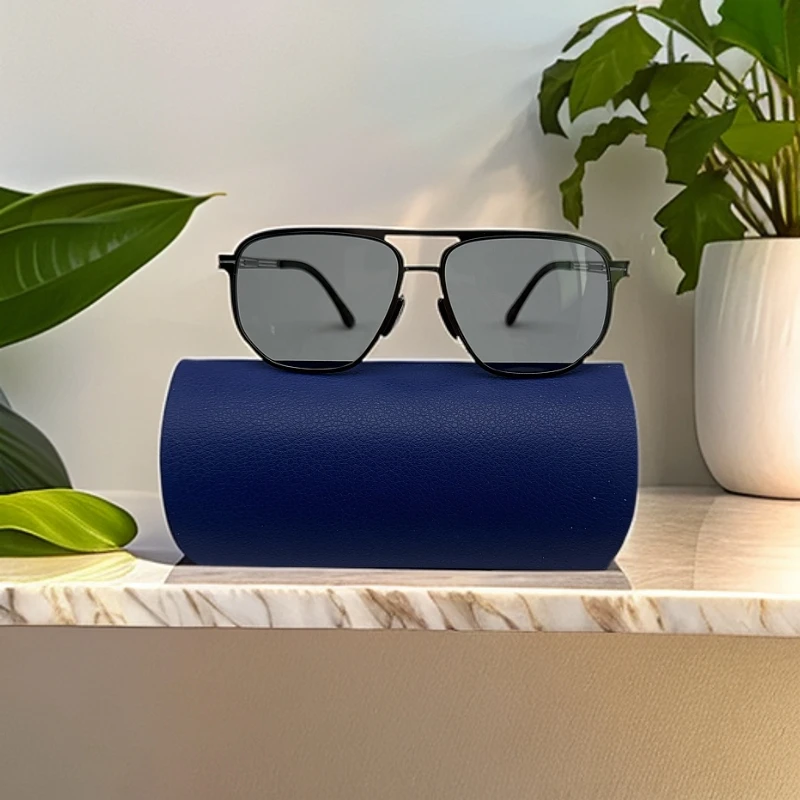 外贸品质 超轻防蓝光墨镜 蓝盒（竹）