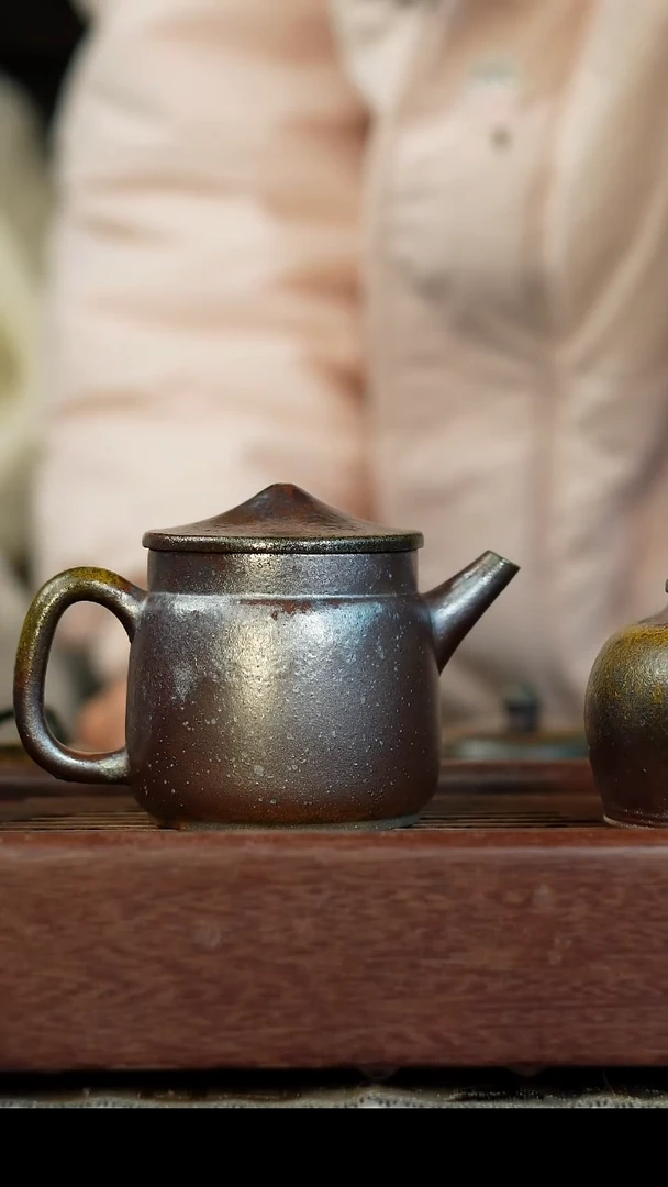 茶壶紫砂柴烧紫砂天青渔翁