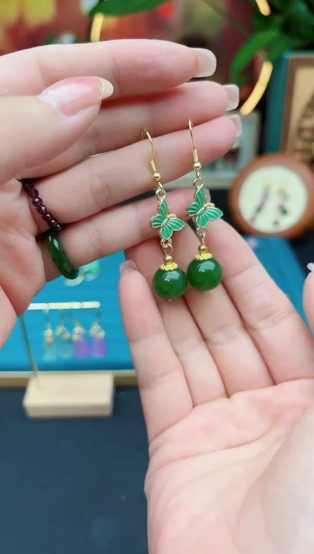 玛瑙/玉髓耳饰银S925镶嵌436000