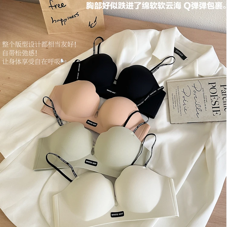 维多利亚平胸小胸聚拢提拉内衣女士性感细肩带无痕舒适文胸罩美背