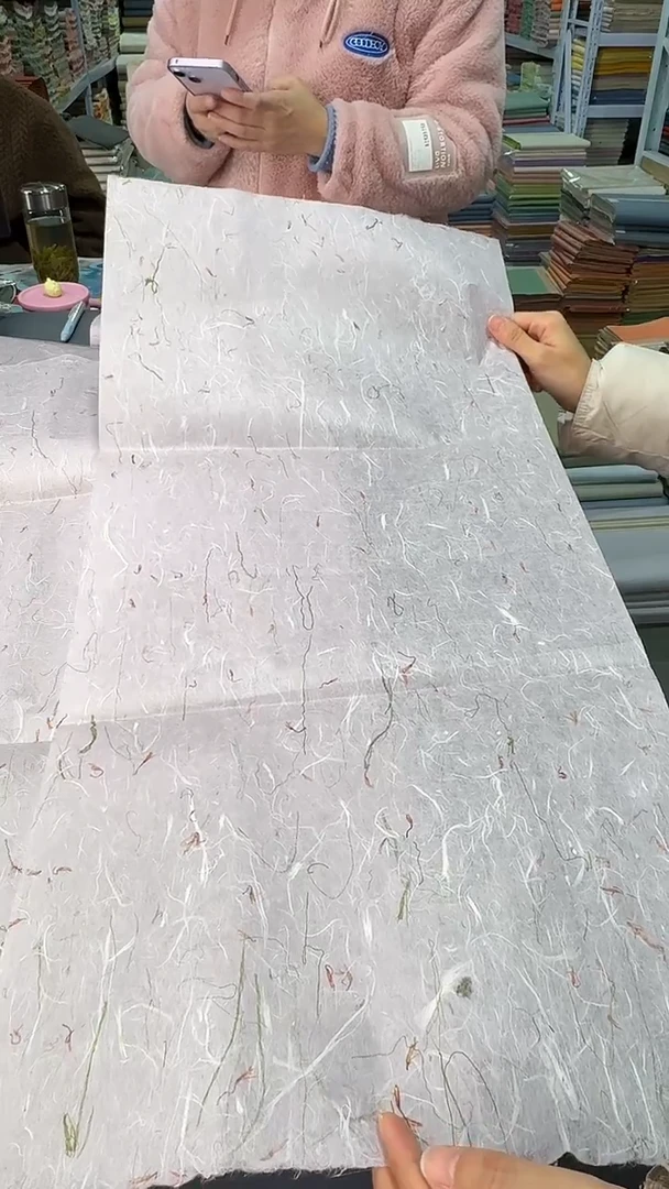 纯手工34*69cm25张薰衣草紫青丝红花雁楮清水云龙