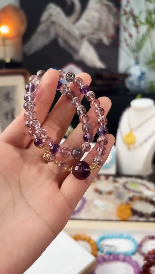 银S925镶嵌手链水晶MJJMJ4671超七双圈原创设计多样性发一