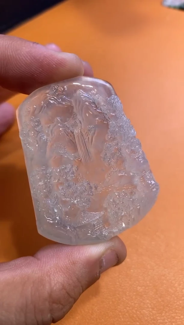 【闪购商品】翡翠吊坠(不含链)未镶嵌山水5980