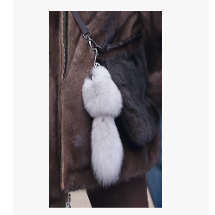 【治愈系】狐狸毛蓝狐皮草挂件真毛玩偶礼物25344020