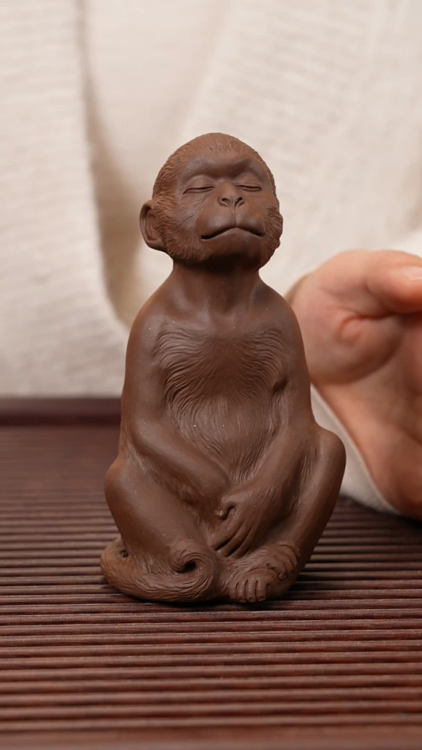 【闪购商品】紫砂茶宠精工沉思猴