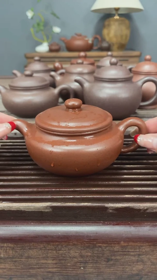 茶壶紫砂扁腹底槽清