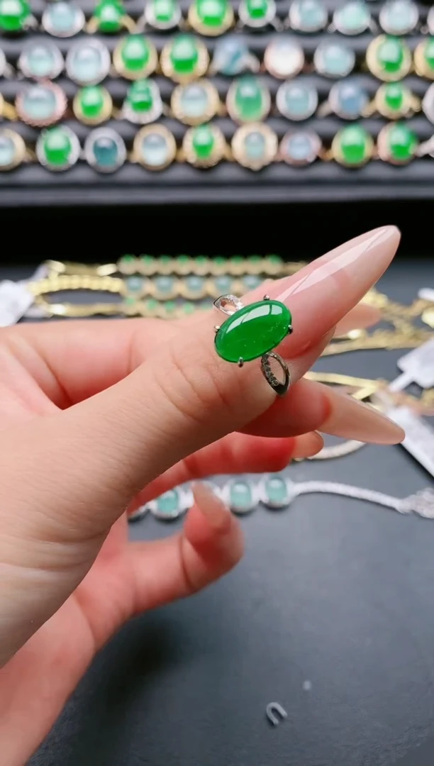 【闪购商品】翡翠戒指银S925镶嵌11111111111