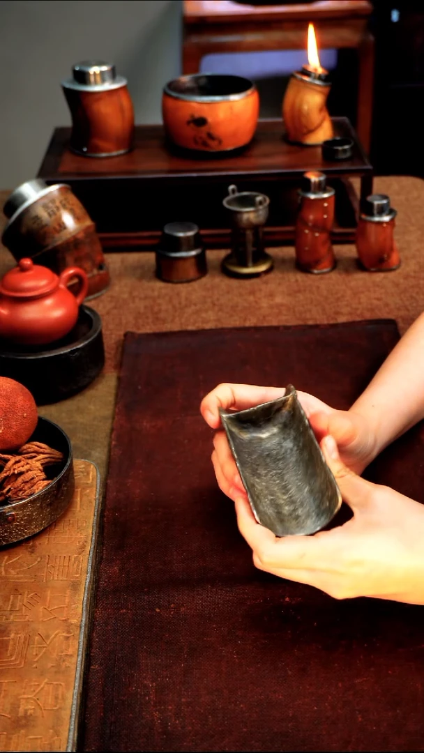 0329纯锡竹节茶则