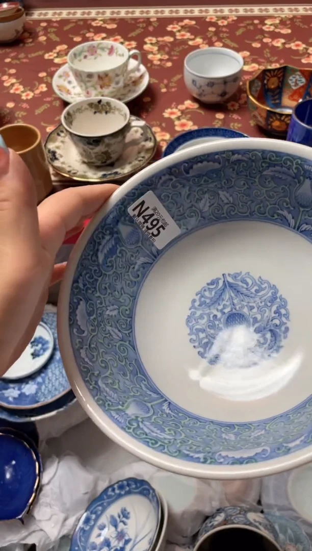 瓷片叶*芳瓷器瓷器N495