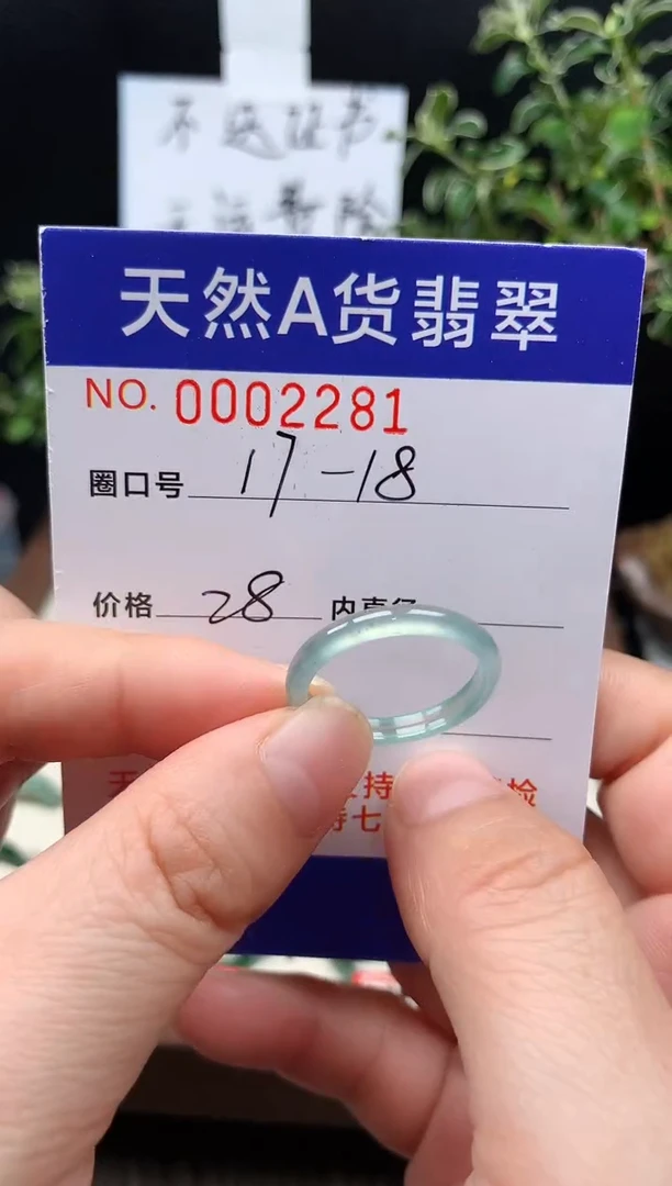 未镶嵌戒指翡翠17-18#