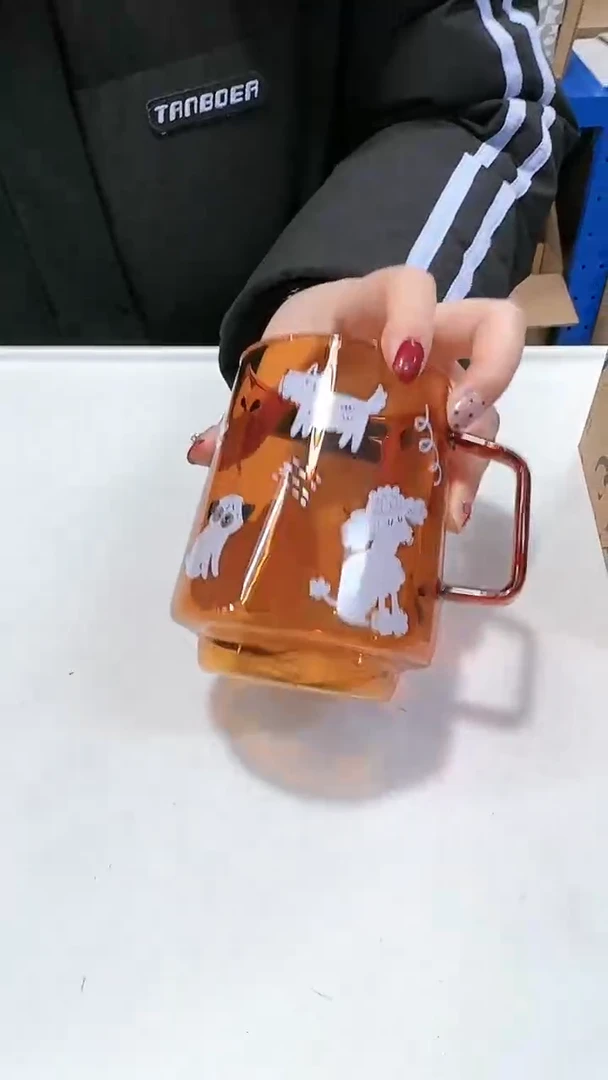 【闪购商品】瓷片白色哈基米玻璃杯