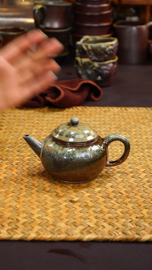 茶壶紫砂纯自然柴烧