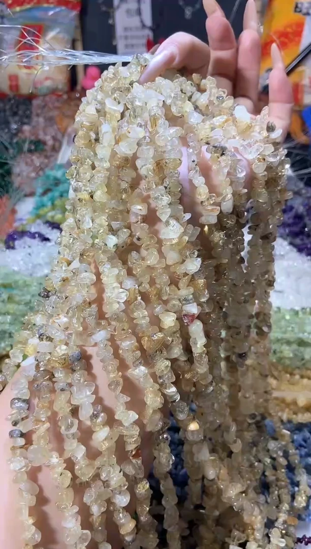 水晶珠宝半成品未镶嵌金发晶