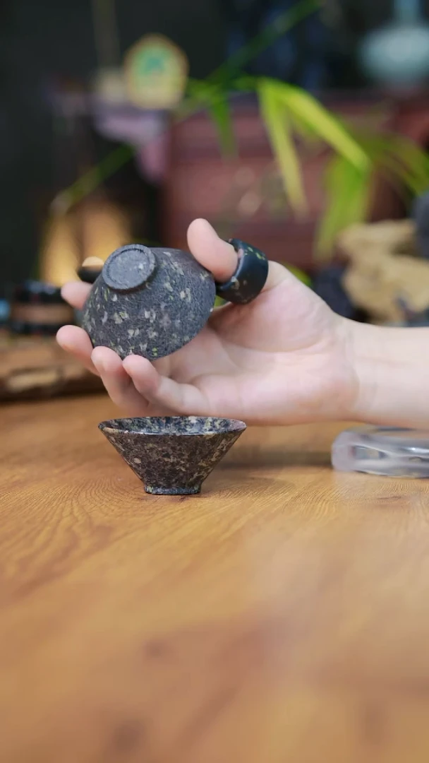 老师手工作品，梅花玉，斗笠杯39一只