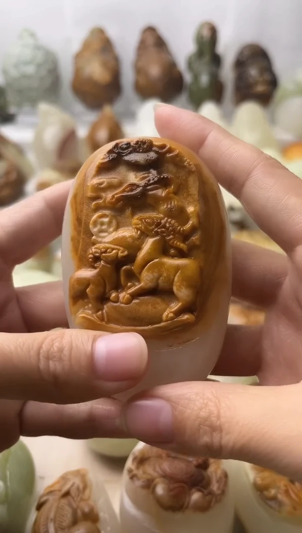 石材古青石棉纹正常不退换羊微瑕