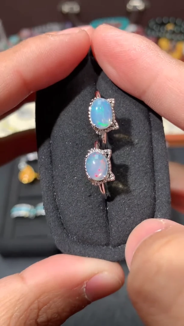 未镶嵌欧泊戒指W25【多样性发其一】