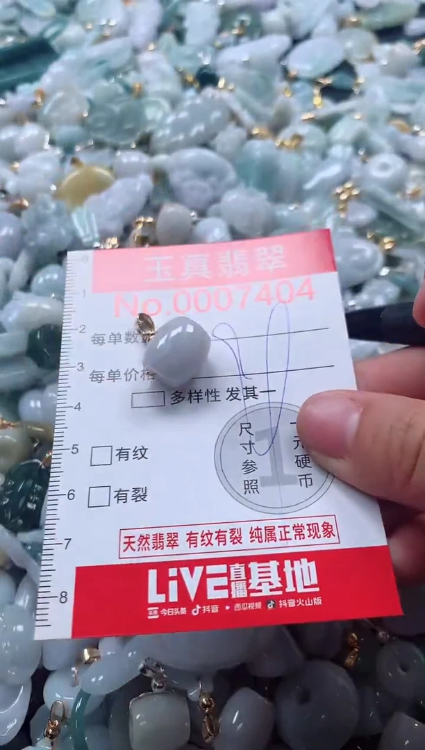 吊坠(不含链)未镶嵌翡翠7404
