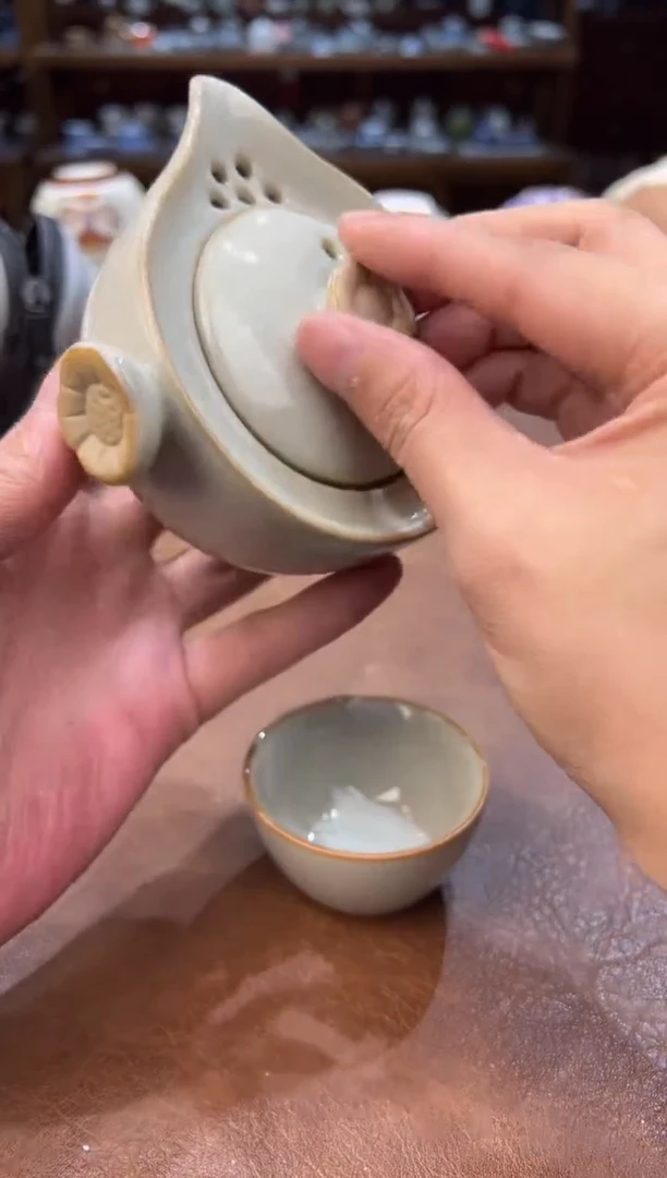 真的很便宜超好看会开片的旅行茶具