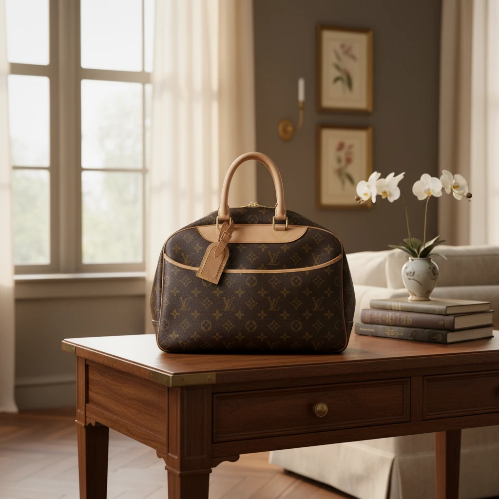 95新 LouisVuitton/路易威登   老花珍妮手提包  1851 7918