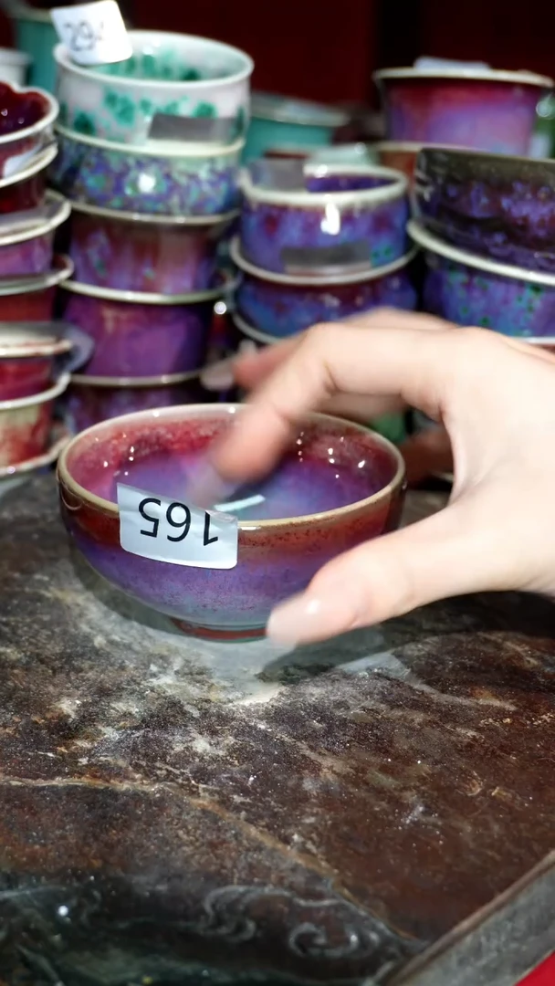 摆件精品窑变钧瓷茶器